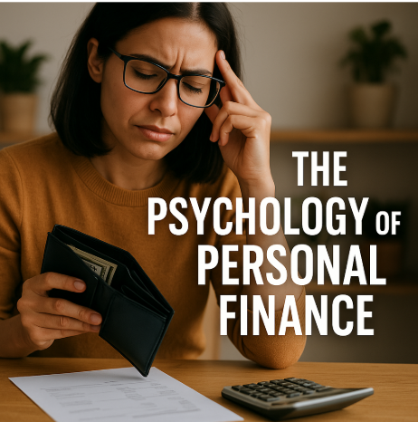 Visual showing how personal finance psychology affects spending and saving habits.