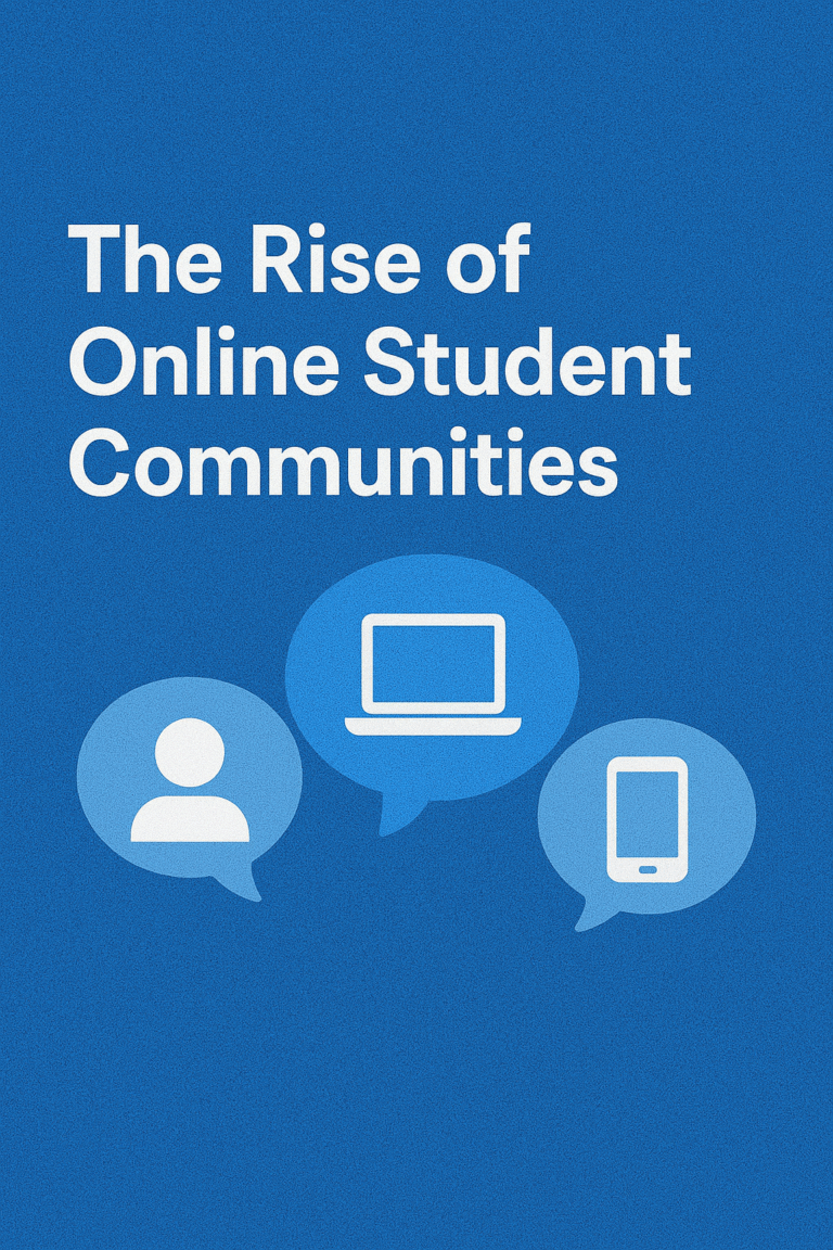 Students exploring modern online learning trends with laptops