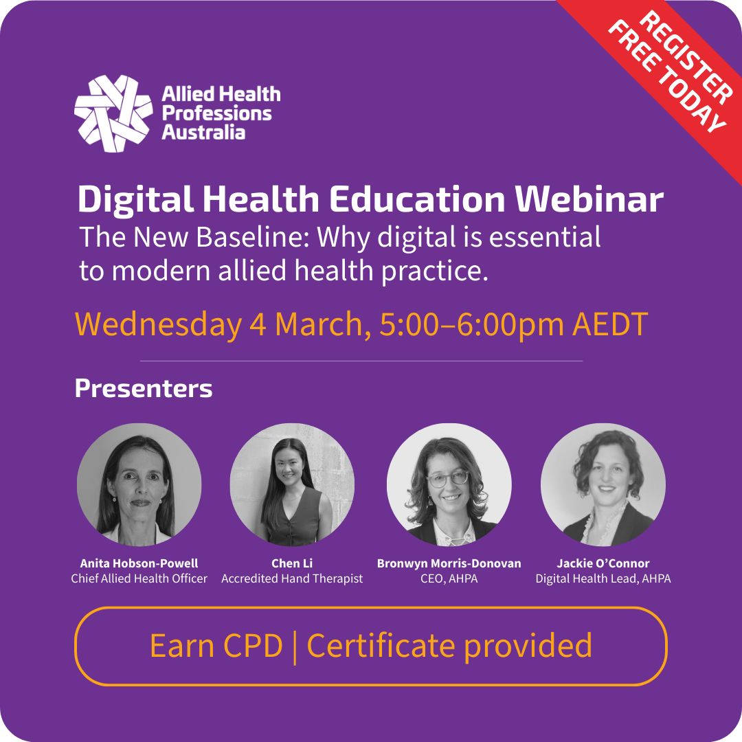 Digital Health Education Webinar Poster