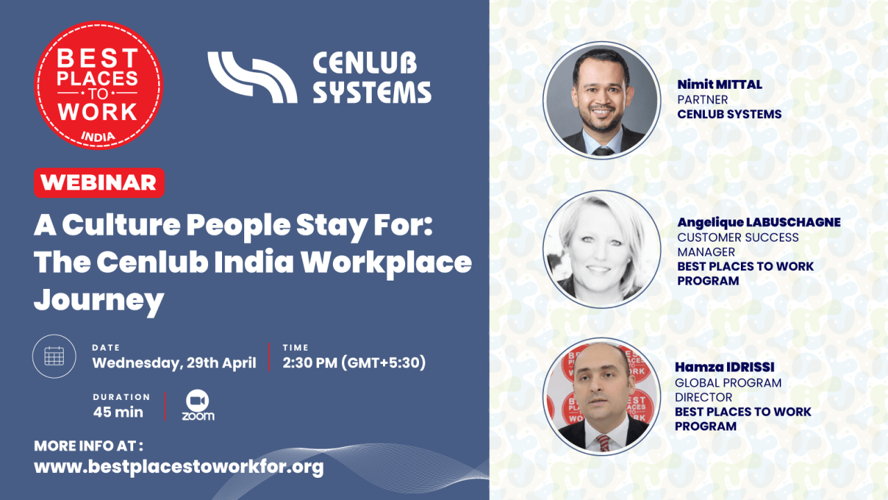 A culture people stay for: The Cenlub India Workplace Journey Poster