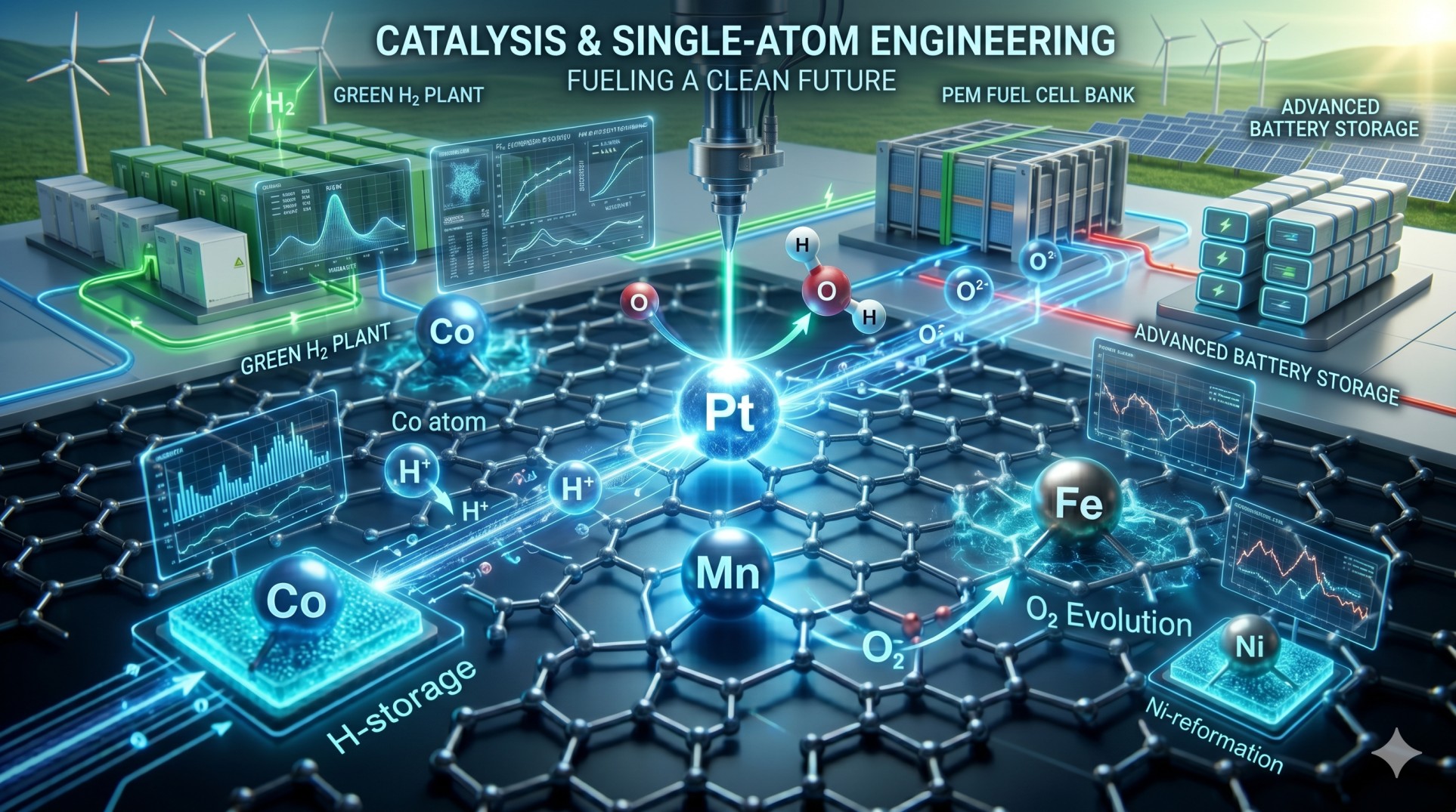 Catalysis and Single-Atom Engineering for Clean Energy Technologies